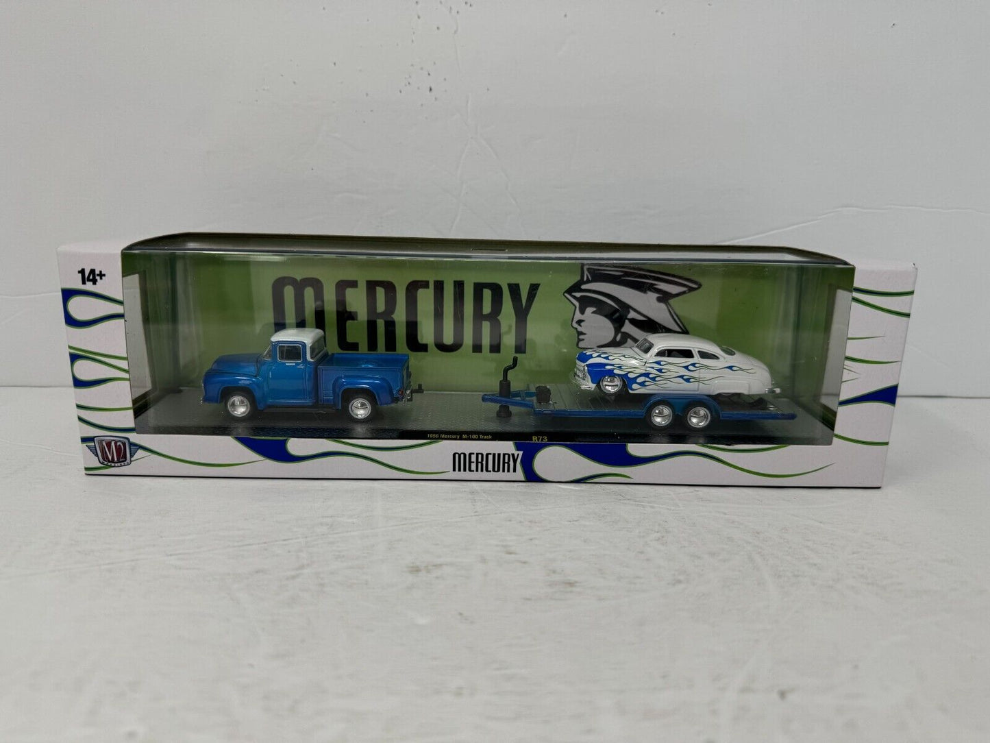 M2 Machines 1956 Mercury M-100 Truck & 1949 Mercury Auto-Haulers 1:64 Diecast