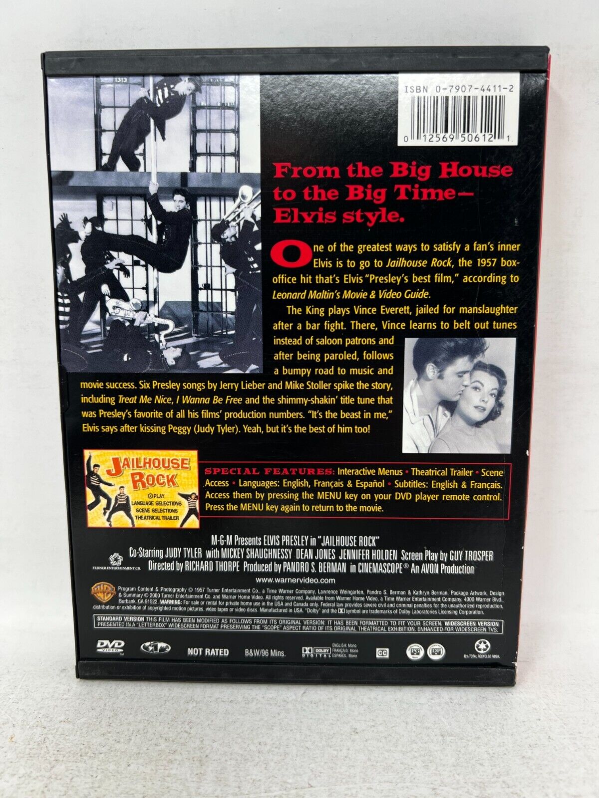 Jailhouse Rock (DVD) Elvis Presley Music Good Condition!!!