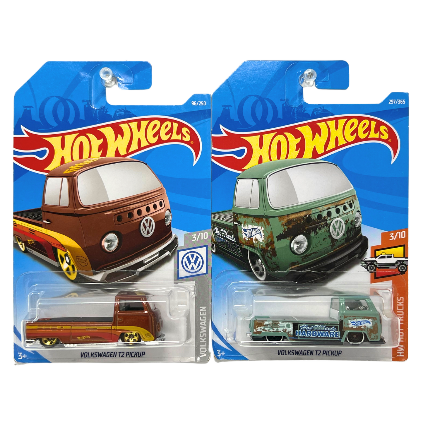 Hot Wheels HW Volkswagen T2 Pickup 1:64 Diecast Lot of 2