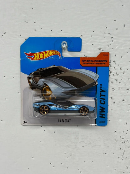 Hot Wheels Treasure Hunt HW City La Fasta 164 Diecast Short Card CREASED