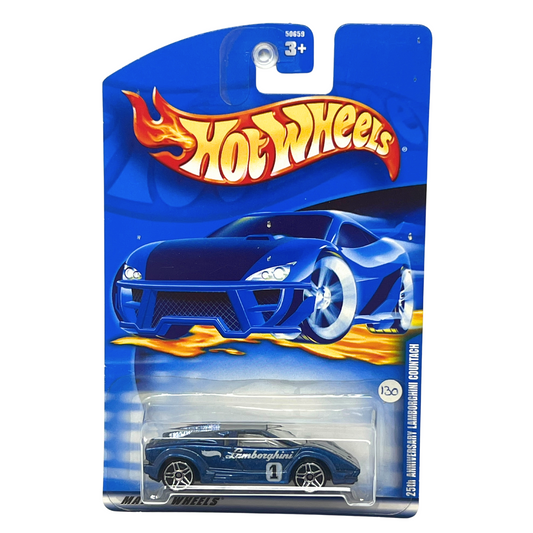 Hot Wheels 25th Anniversary Lamborghini Countach 1:64 Diecast Blue