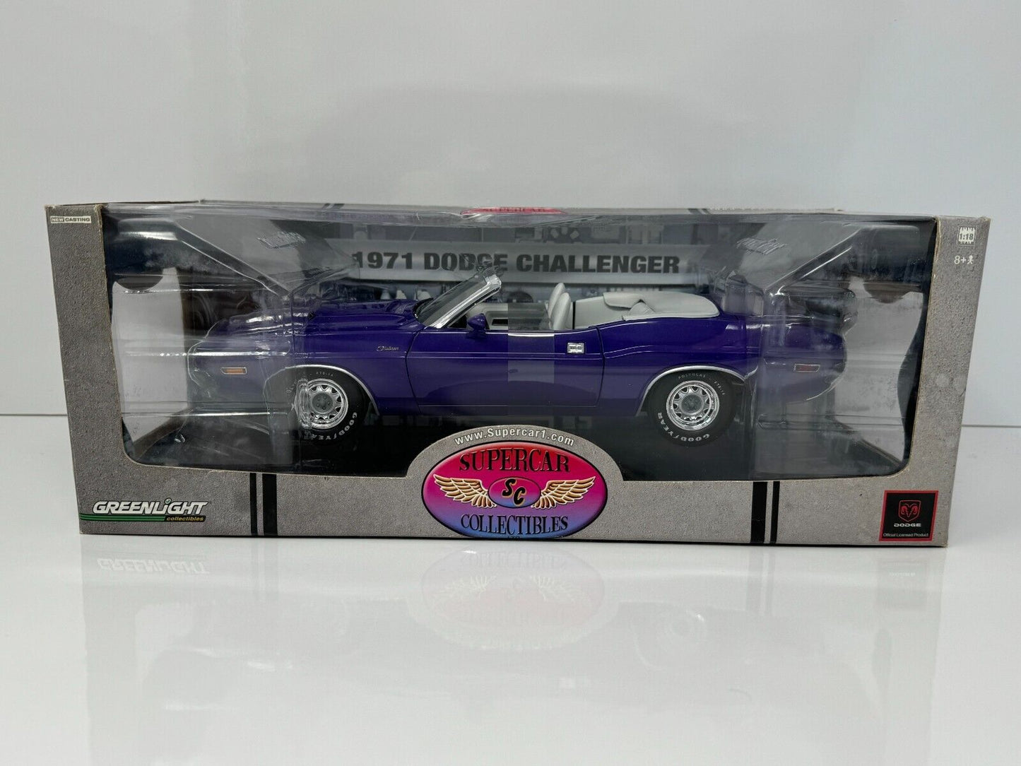 Greenlight 1971 Dodge Challenger Supercar Collectibles 1:18 Diecast