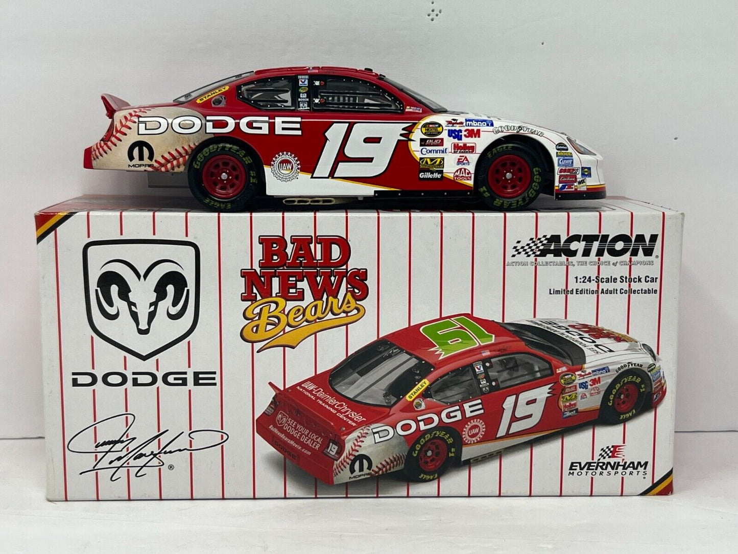 Action Nascar #19 Jeremy Mayfield Dodge Dealers (1 of 1,884#) 1:24 Diecast