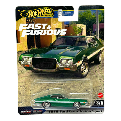 Hot Wheels Premium Fast & Furious 1972 Ford Gran Torino Sport 1:64 Diecast