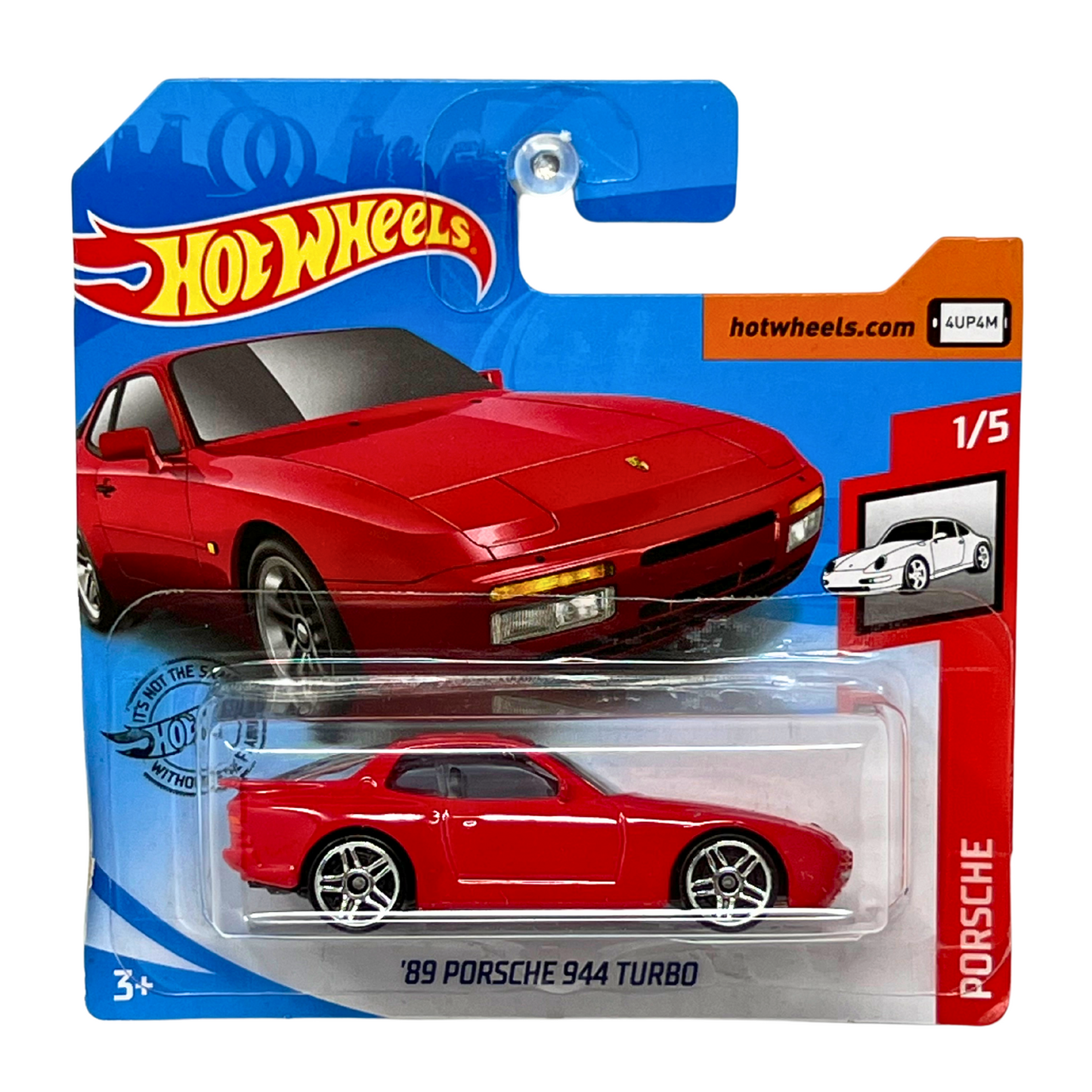 Hot Wheels 1989 Porsche 944 Turbo 1:64 Diecast Short Card