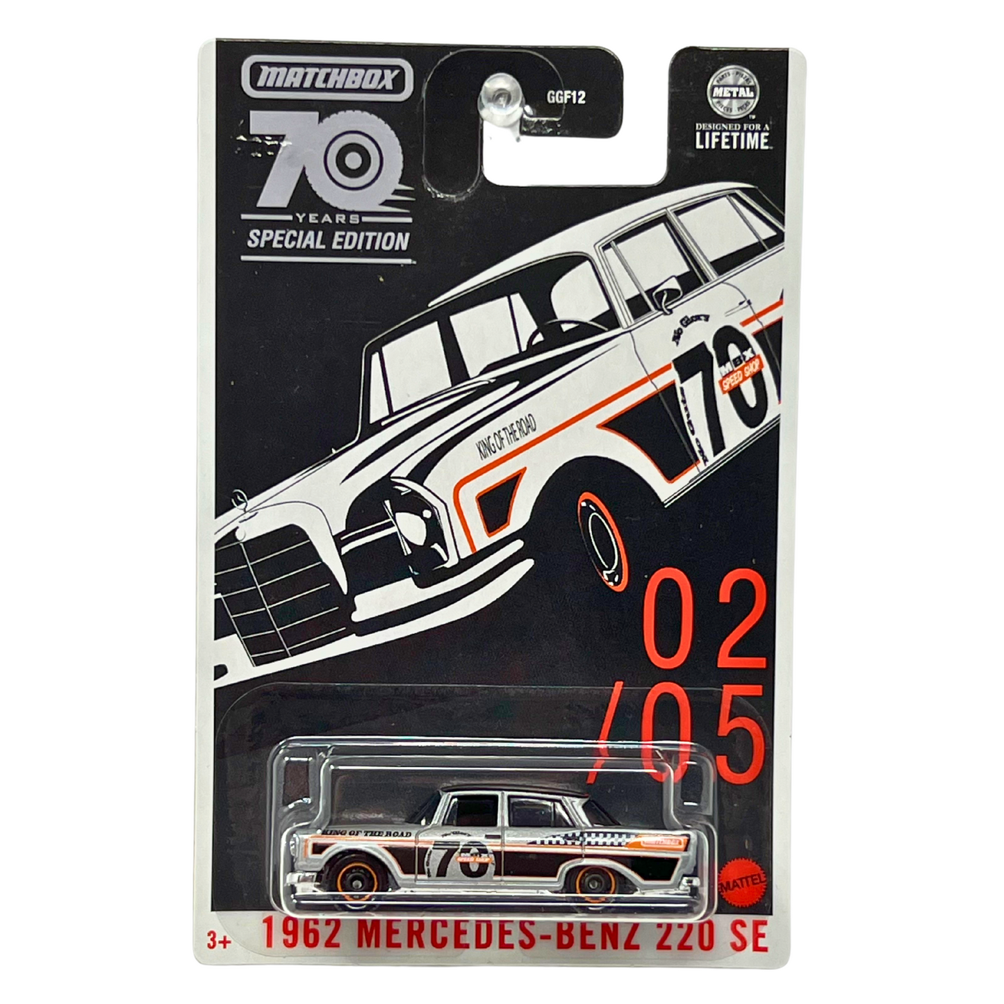 Matchbox 70th Anniversary Special Edition 1962 Mercedes-Benz 220 SE 1:64 Diecast