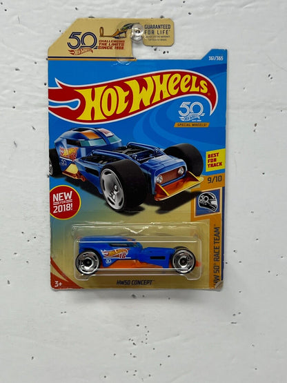 Hot Wheels HW 50 Race Team HW50 Concept Fantasy Cars 1:64 Diecast