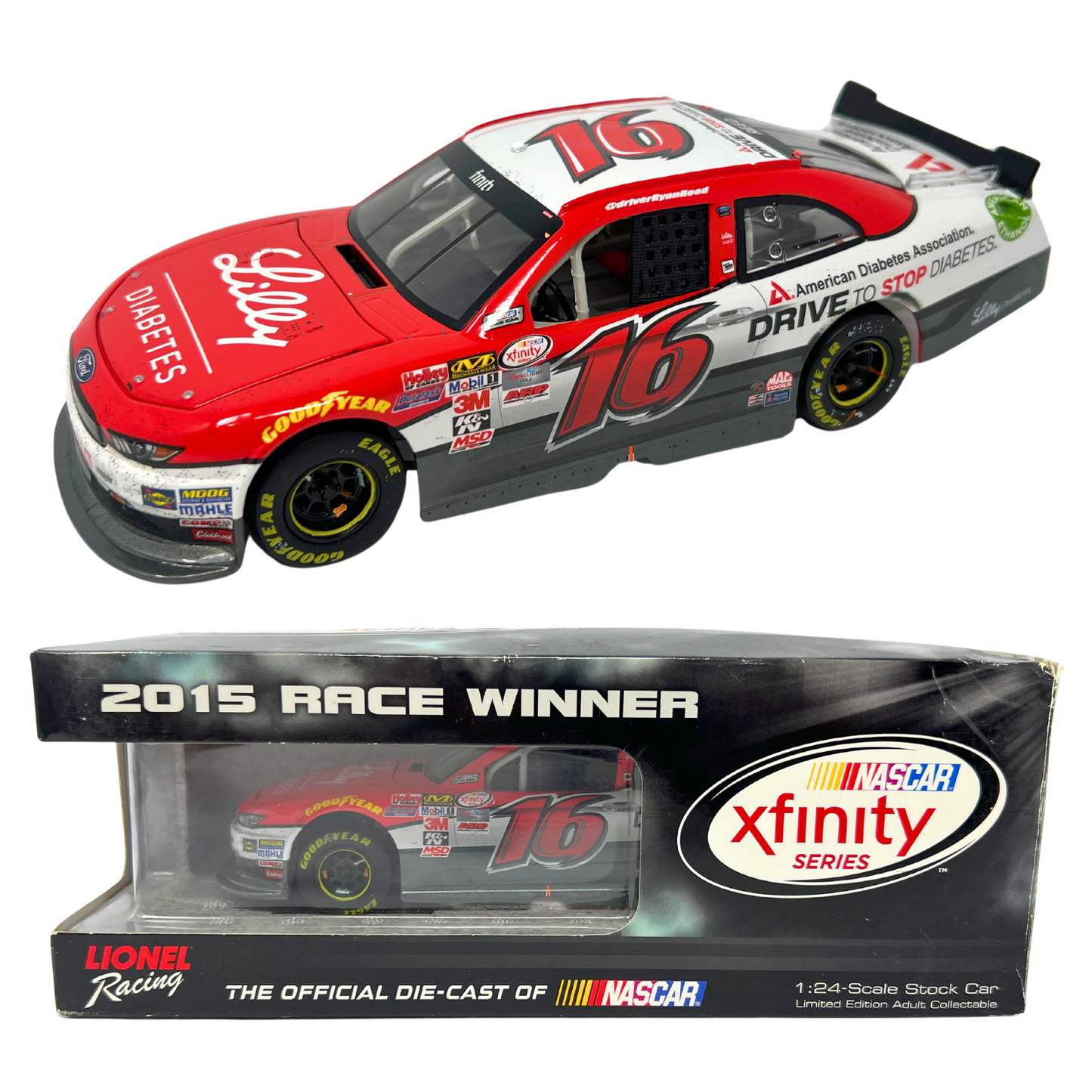 Lionel Nascar #16 Ryan Reed Diabetes Association Lilly 2015 Mustang 1:24 Diecast