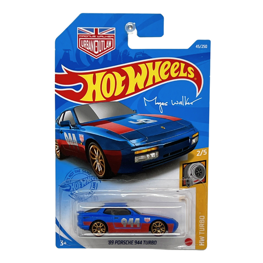 Hot Wheels HW Turbo 1989 Porsche 944 Turbo 1:64 Diecast Blue V4