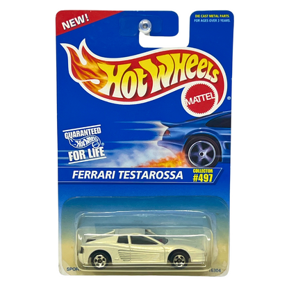 Hot Wheels Ferrari Testarossa White 1:64 Diecast