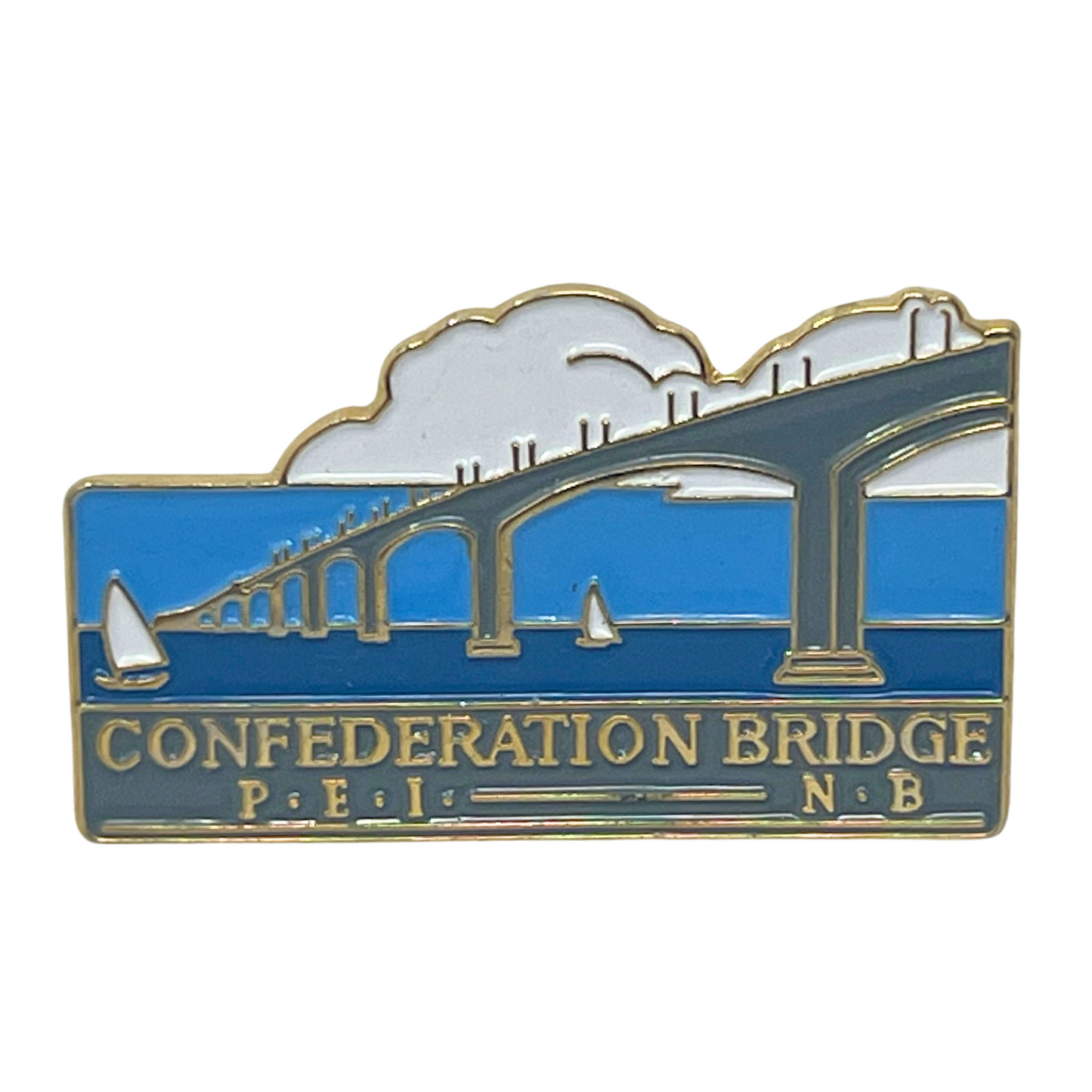 Confederation Bridge Prince Edward Island Souvenir Cities & States Lapel Pin SP4