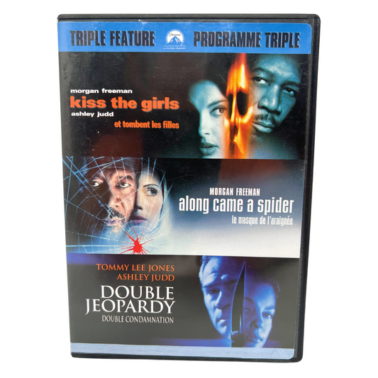 Kiss The Girls / Along Came A Spider / Double Jeopardy (DVD) Thriller Good Shape