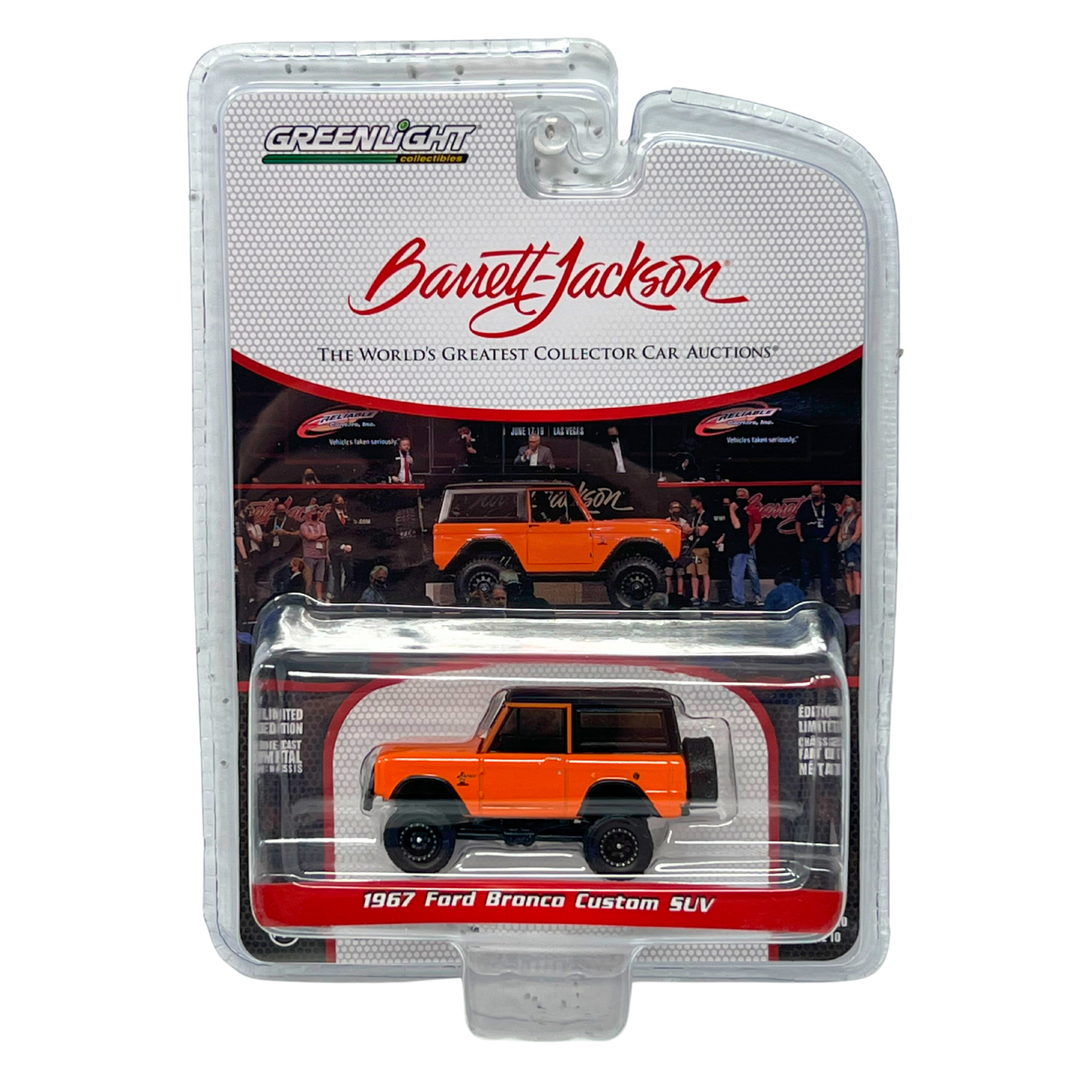 Greenlight Barrett-Jackson 1967 Ford Bronco Custom SUV 1:64 Diecast