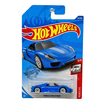 Hot Wheels Porsche 918 Spyder Blue 1:64 Diecast