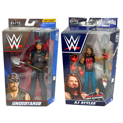 WWE Undertaker vs. AJ Styles Boneyard Match WrestleMania Elite Action Figure