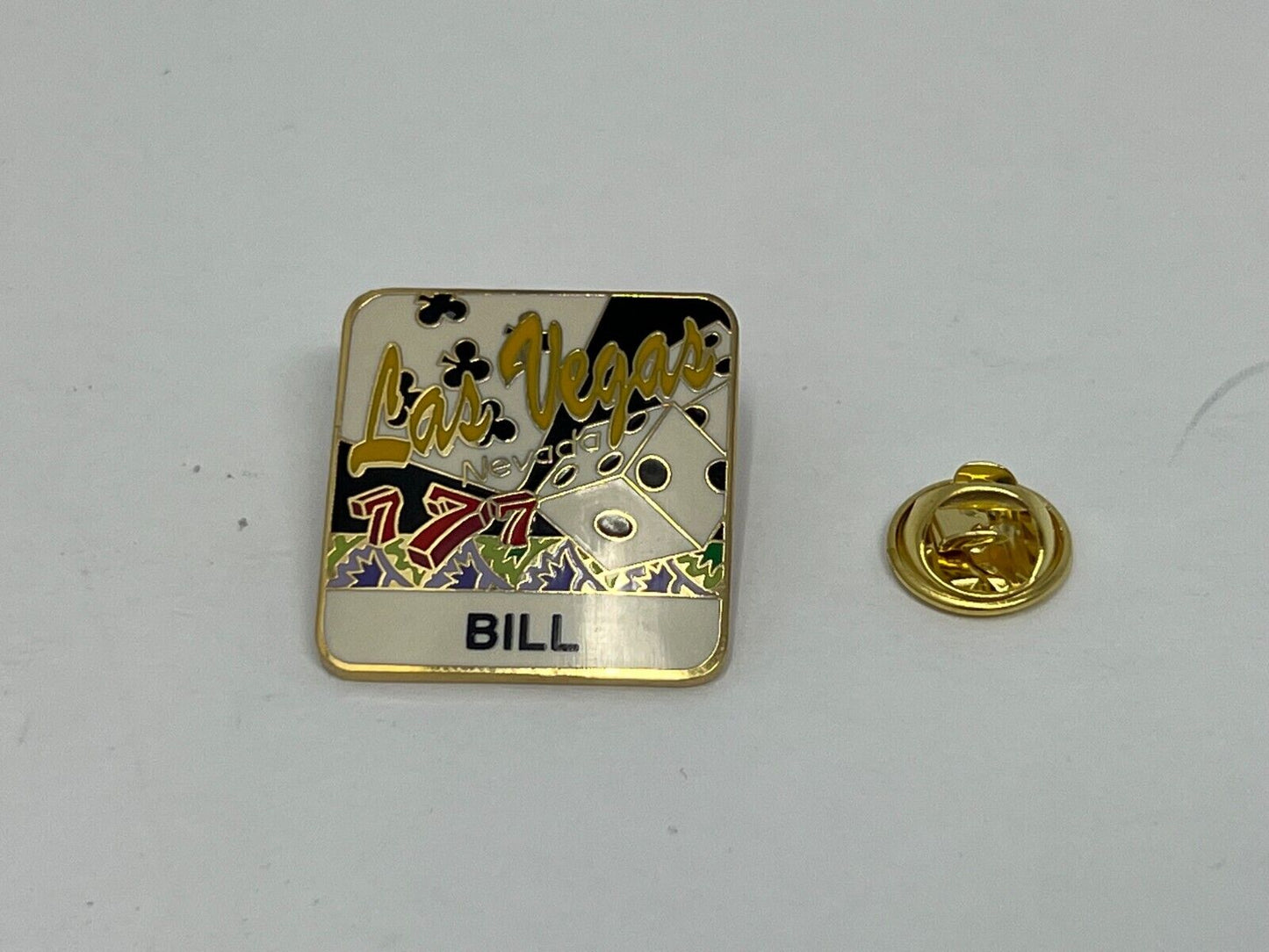 Las Vegas Nevada Dealer Bill Nametag Cities & States Lapel Pin P1