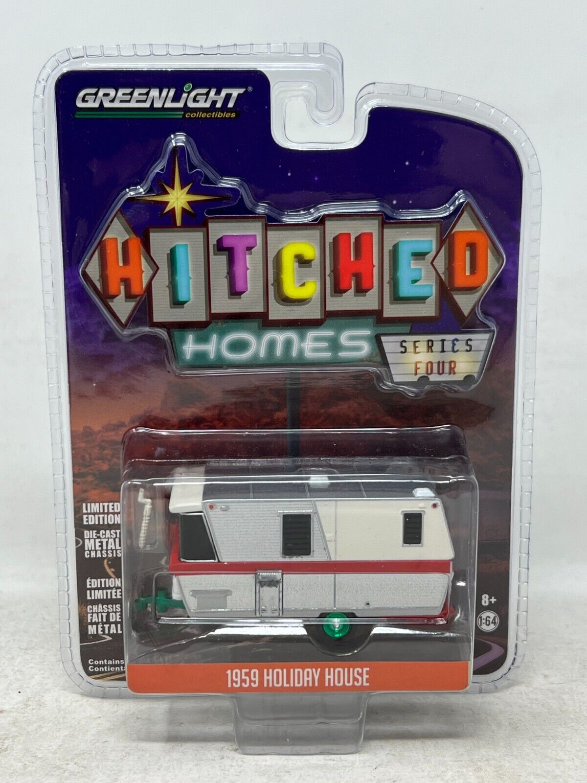 Greenlight Green Machine Hitched Homes 1959 Holiday House 1:64 Diecast