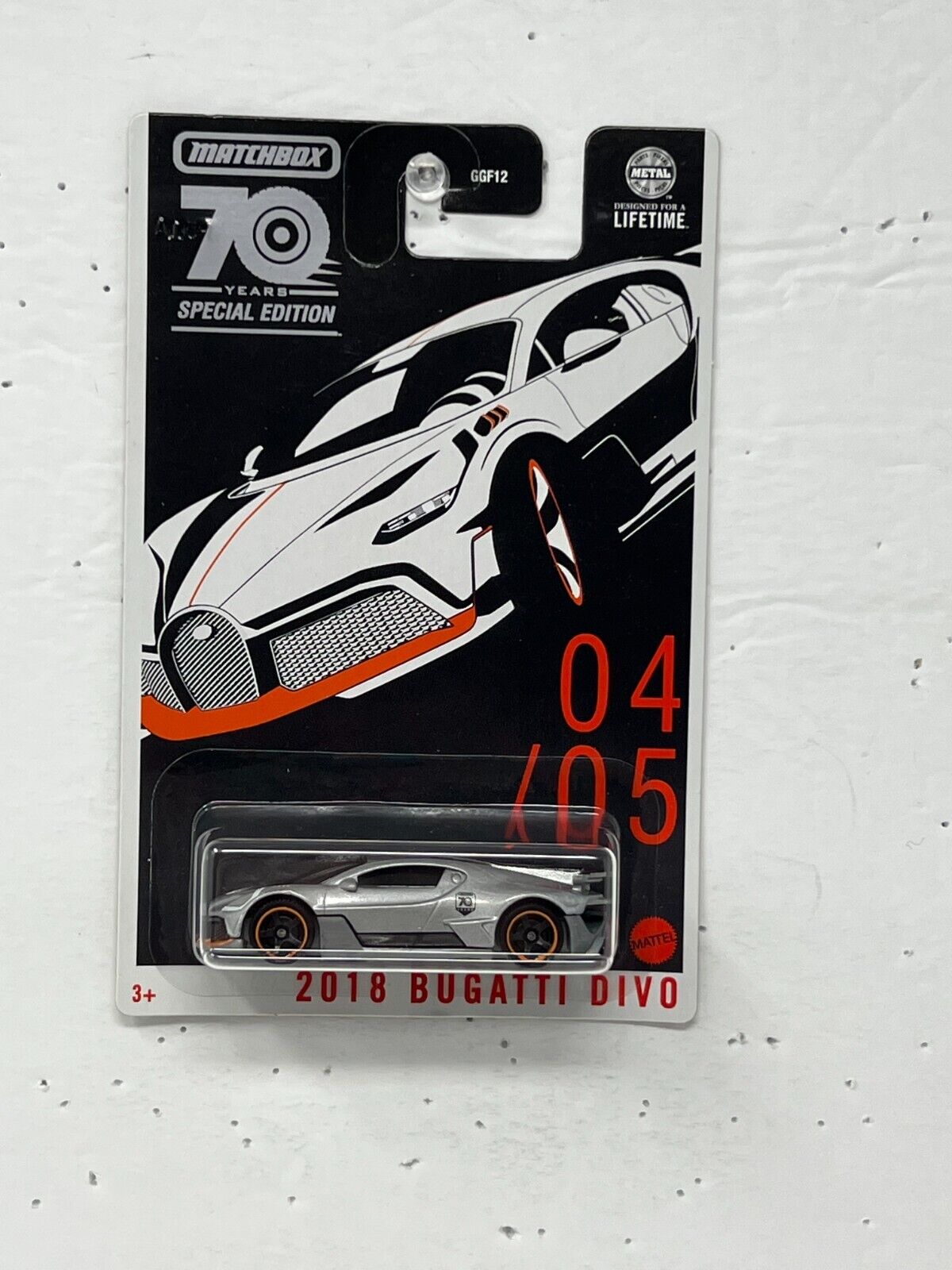 Matchbox 70th Anniversary Special Edition 2018 Bugatti Divo 1:64 Diecast