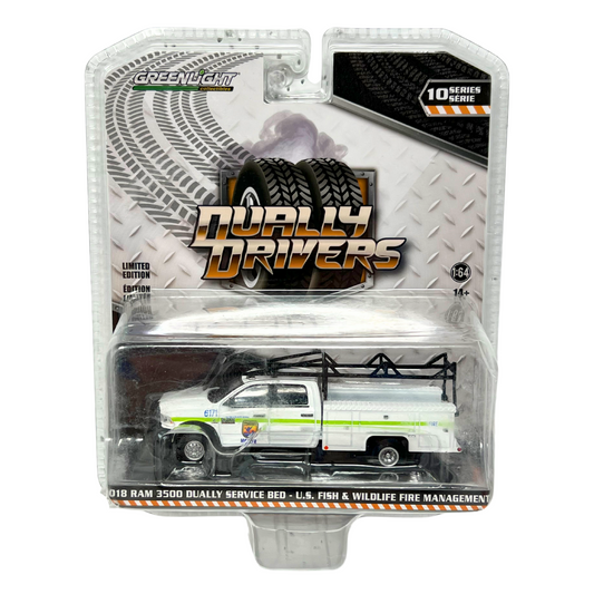 Greenlight Dually Drivers 2018 Ram 3500 Dually Service Bed 1:64 Diecast