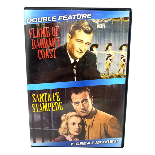 Flame of Barbary Coast / Santa Fe Stampede (DVD) John Wayne Good Condition!!!