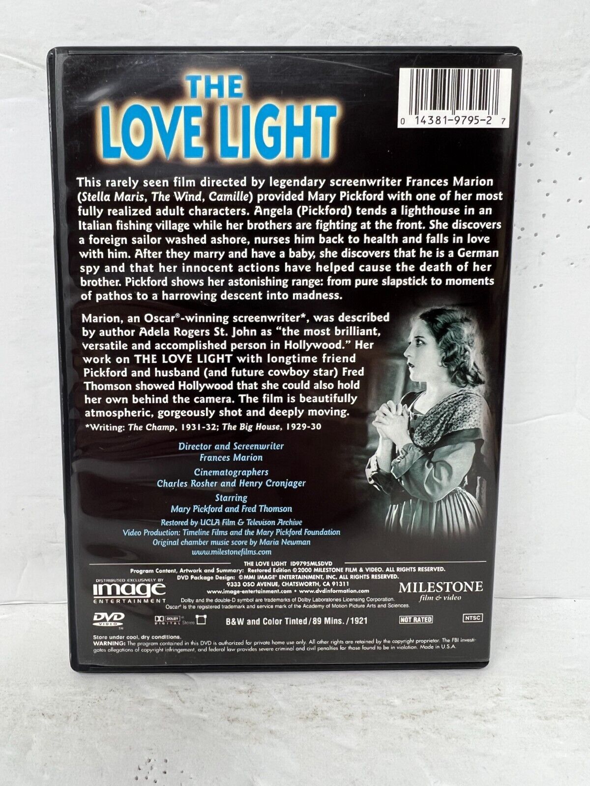 The Love Light (DVD) Drama Good Condition!!!