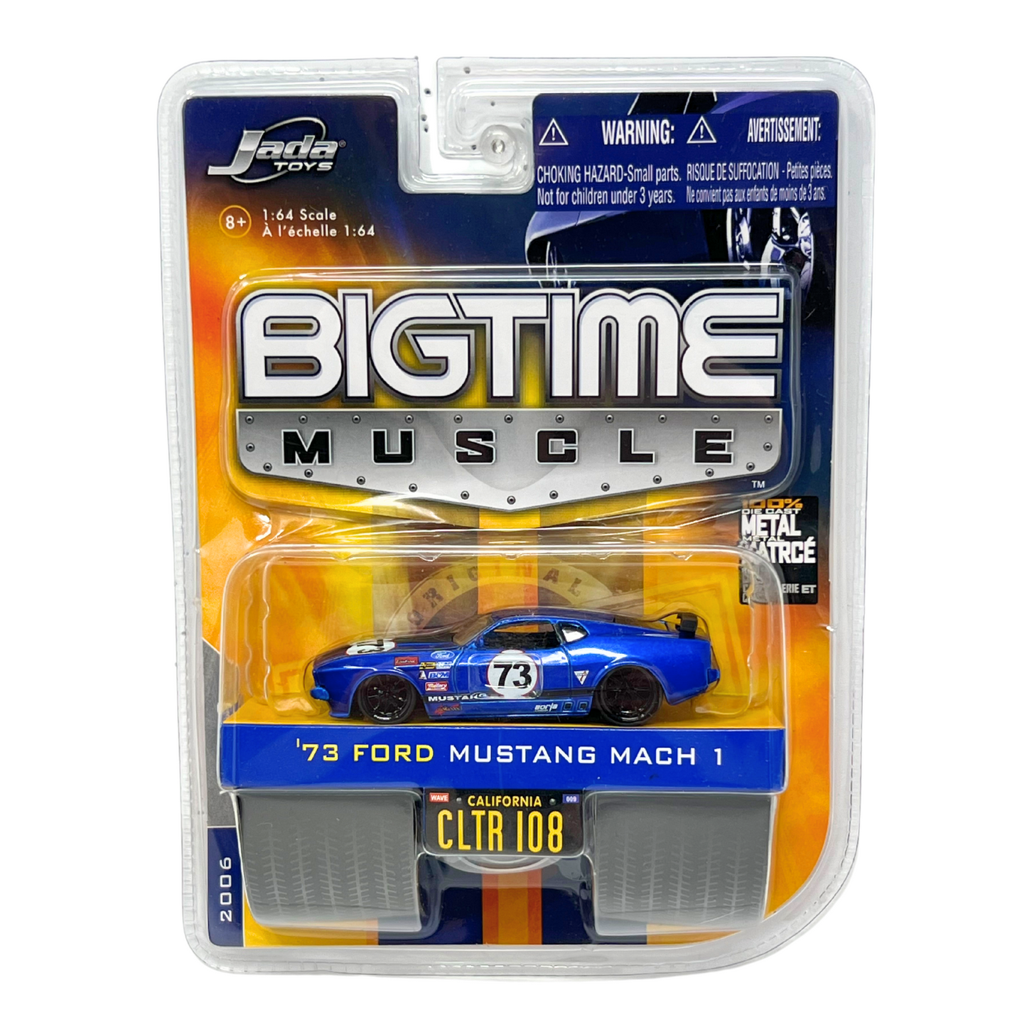 Jada Bigtime Muscle 1973 Ford Mustang Mach 1 1:64 Diecast Blue