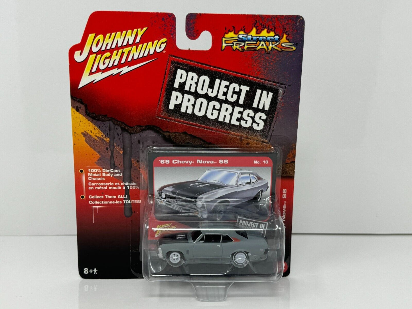 Johnny Lightning Project Progress 1969 Chevy Nova White Lightning 1:64 Diecast