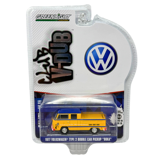 Greenlight Club V-Dub 1977 Volkswagen Type  Double Cab Pickup DOKA 1:64 Diecast