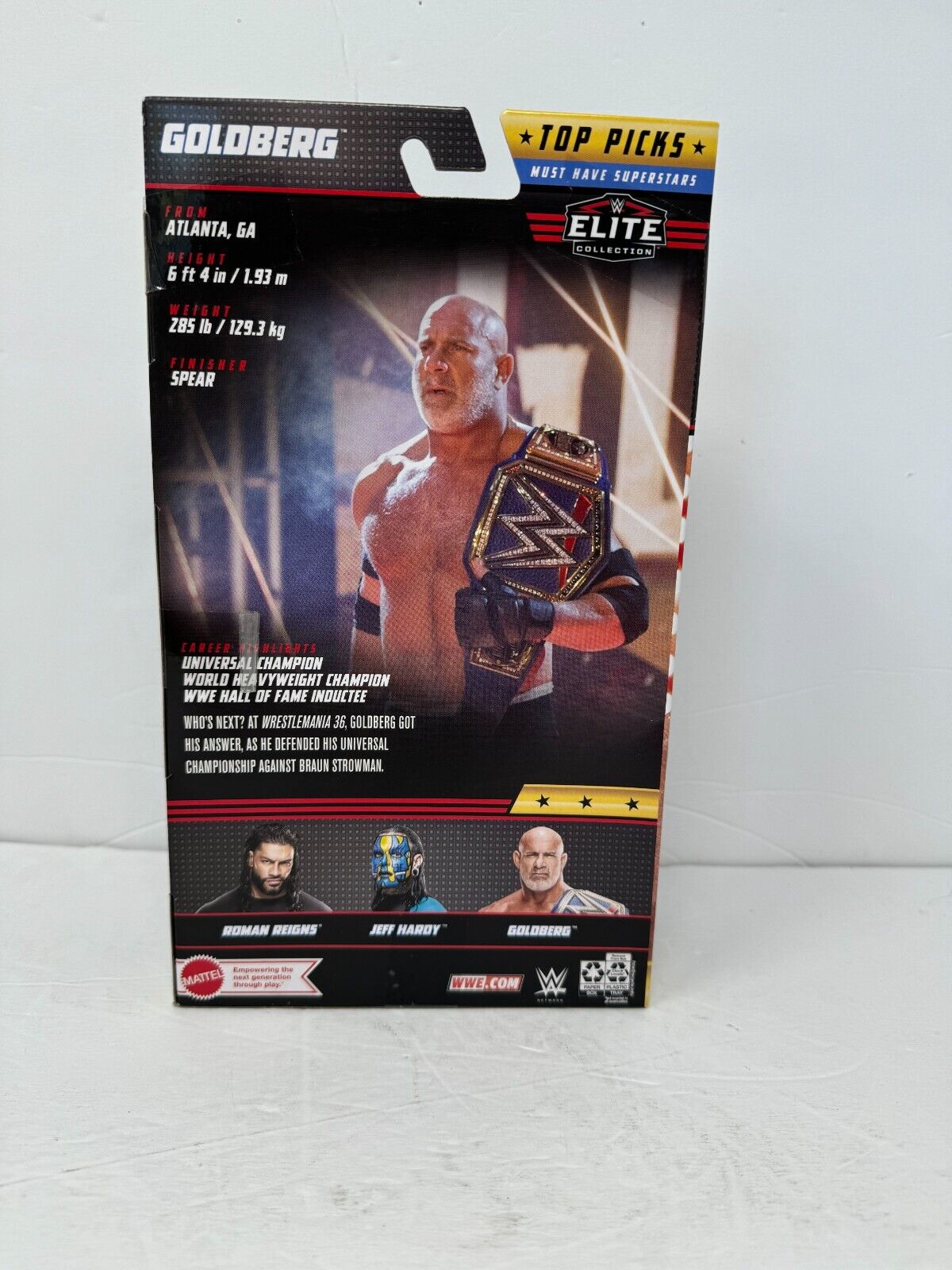 WWE Goldberg Elite Collection Top Picks Action Figure Mattel