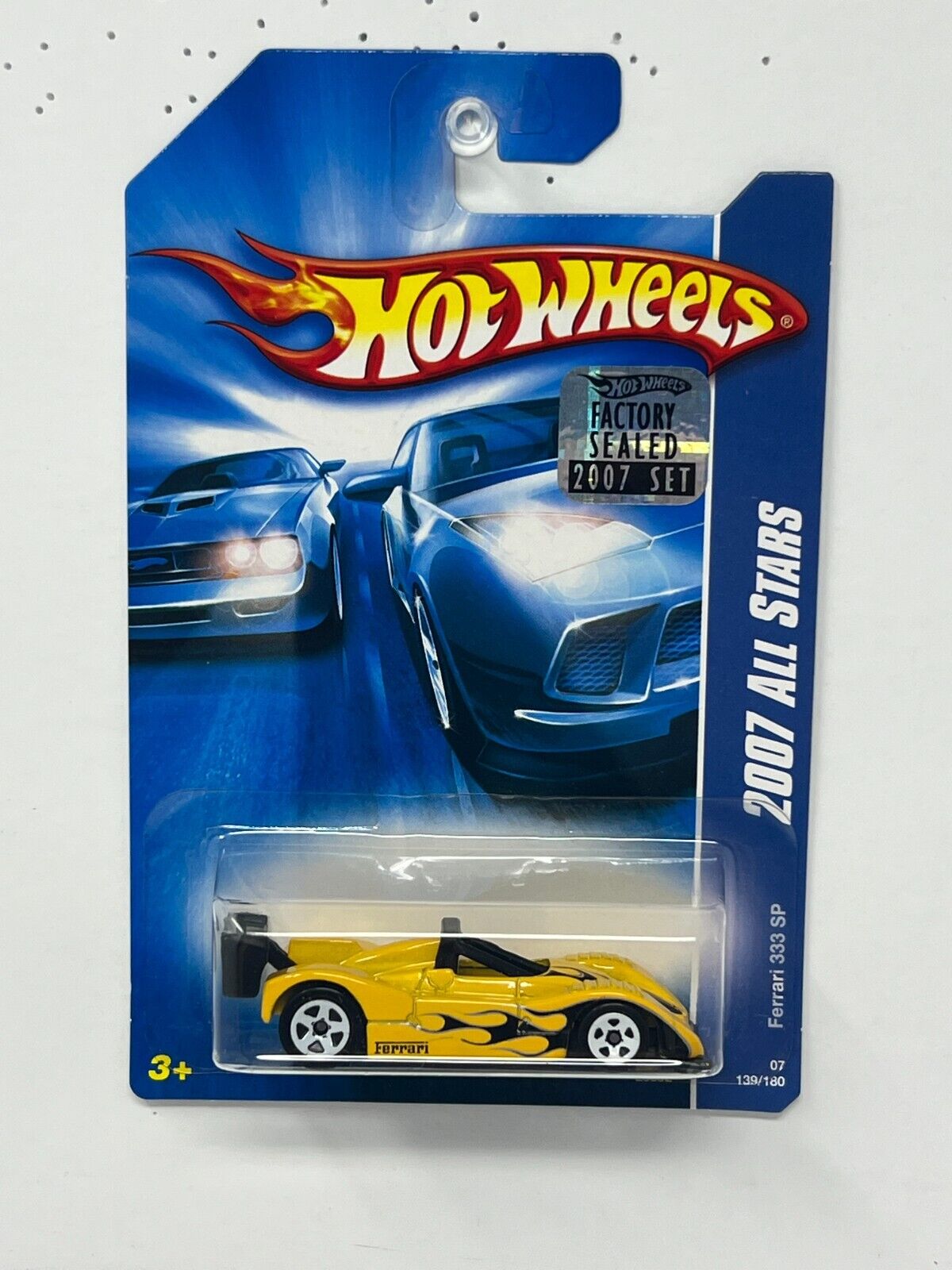 Hot Wheels 2007 All Stars Ferrari 333 SP Yellow 1:64 Diecast Factory Sealed Set