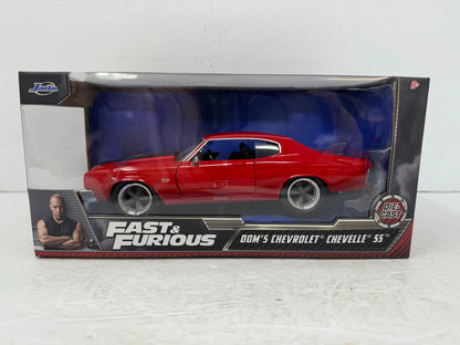 Jada Fast & Furious 1970 Dom's Chevy Chevelle SS 1:24 Scale Diecast Red & Black