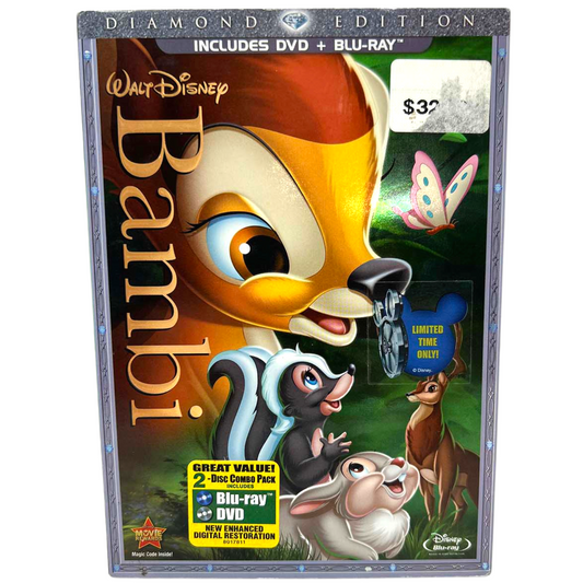 Bambi (DVD + Blu-ray) Disney Classic Diamond Edition Good Condition!!!