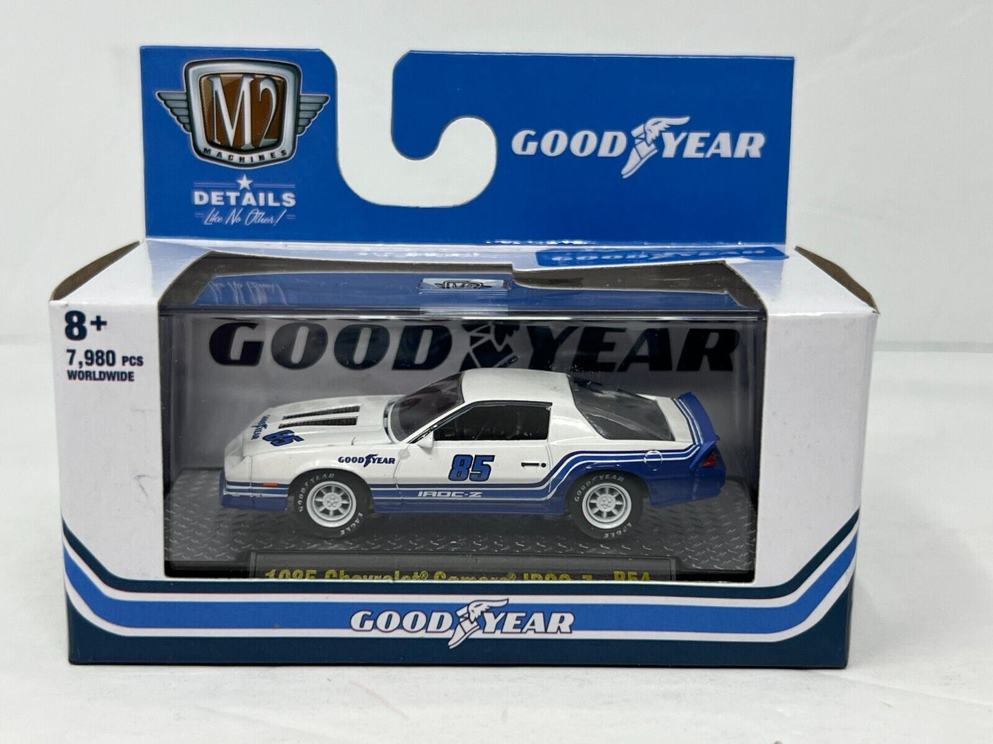 M2 Machines Goodyear 1985 Chevrolet Camaro Iroc-Z 1:64 Diecast