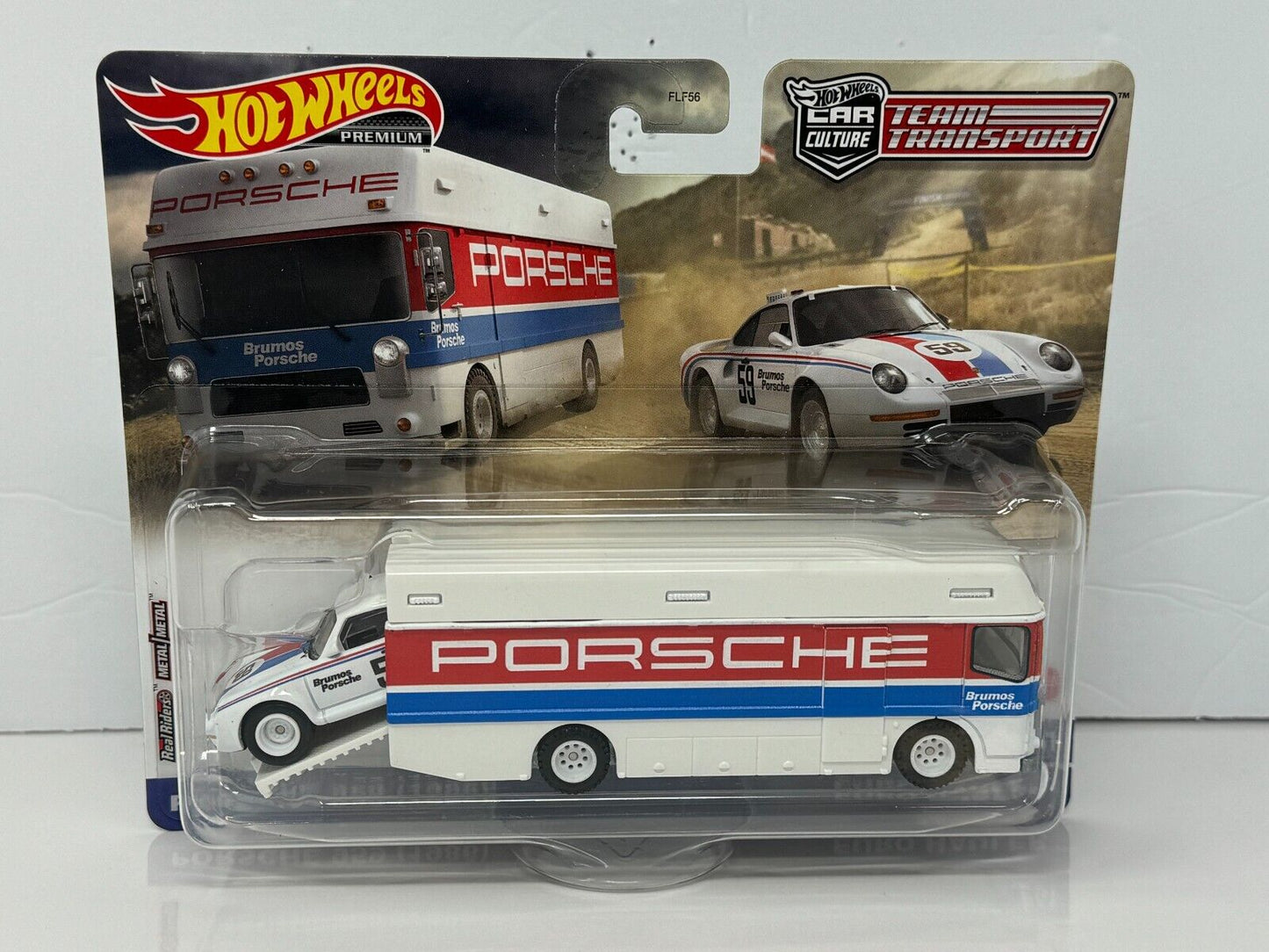 Hot Wheels Premium #61 Team Transport Porsche 959 1986 Euro Hauler 1:64 Diecast