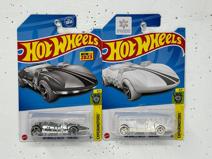 Hot Wheels Experimotors HW Braille Racer Twin Mill Fantasy Cars 1:64 Diecast Lot of 2