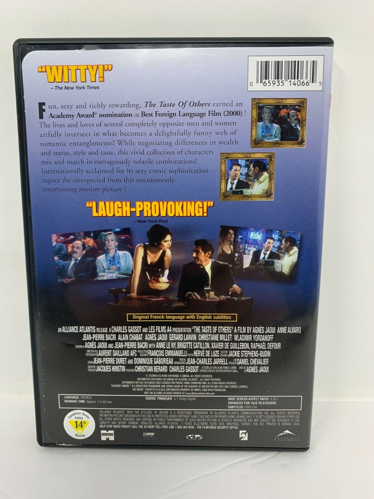 The Taste of Others (DVD) Comedy Movie Good Condition!!!