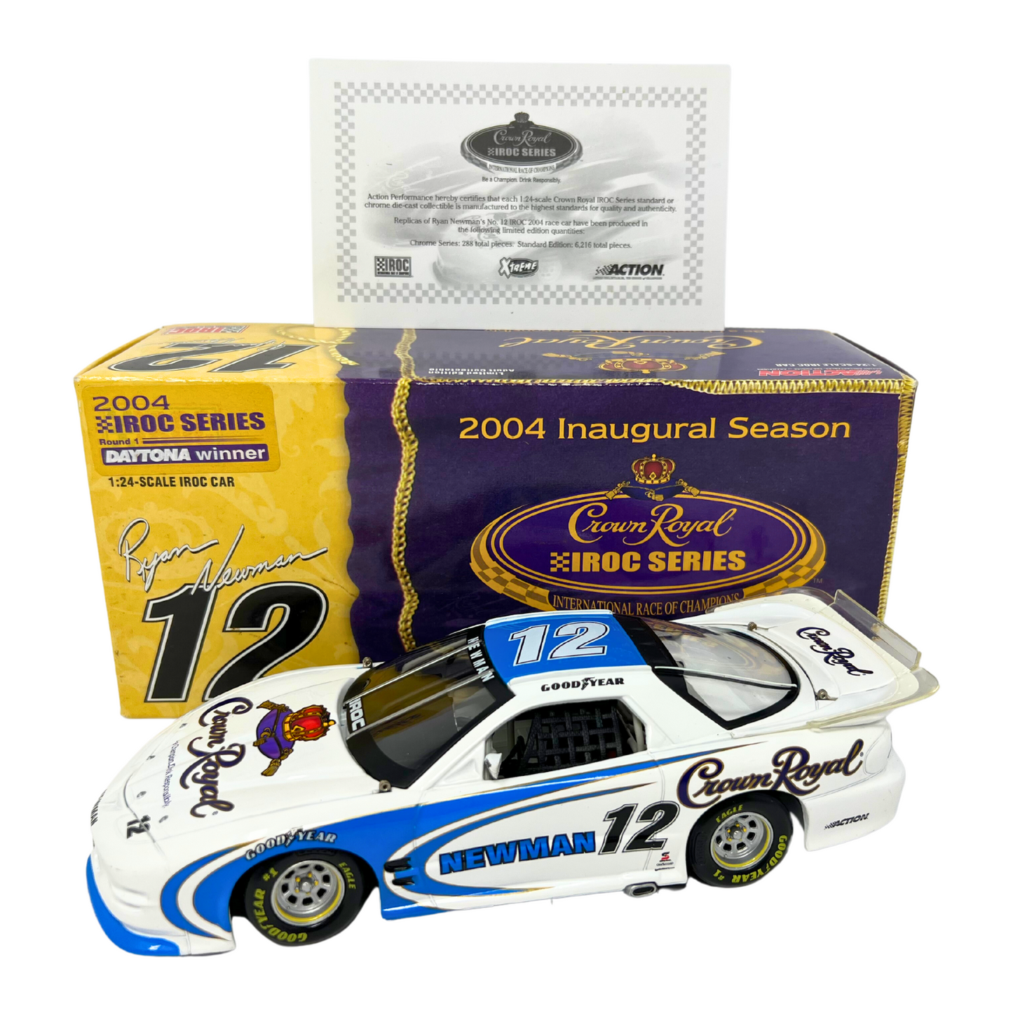 Action Nascar #12 Ryan Newman Crown Royal 2004 IROC Xtreme 1 of 204 1:24 Diecast