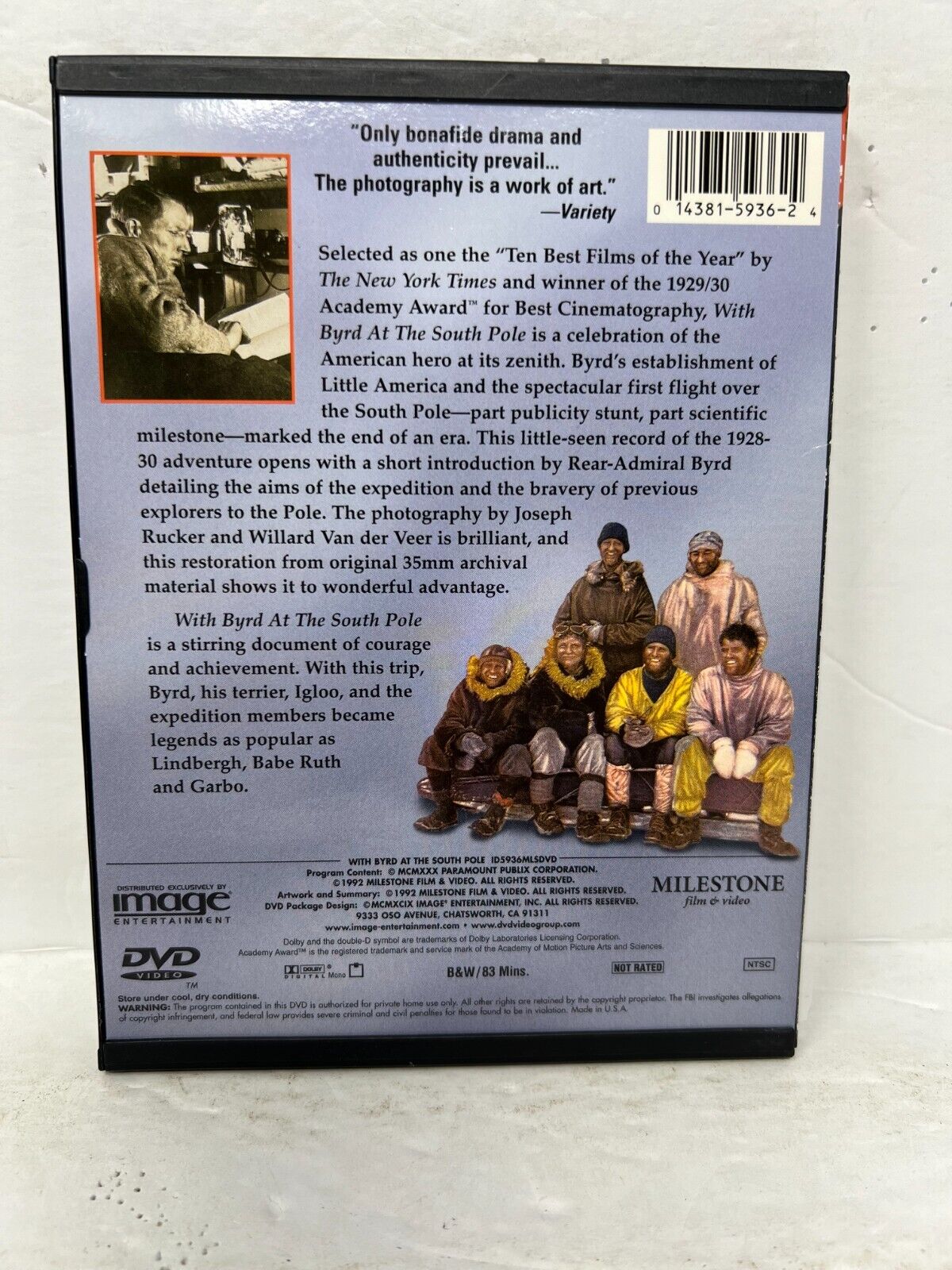 With Byrd at the South Pole (DVD) Documentary Good Condition!!!