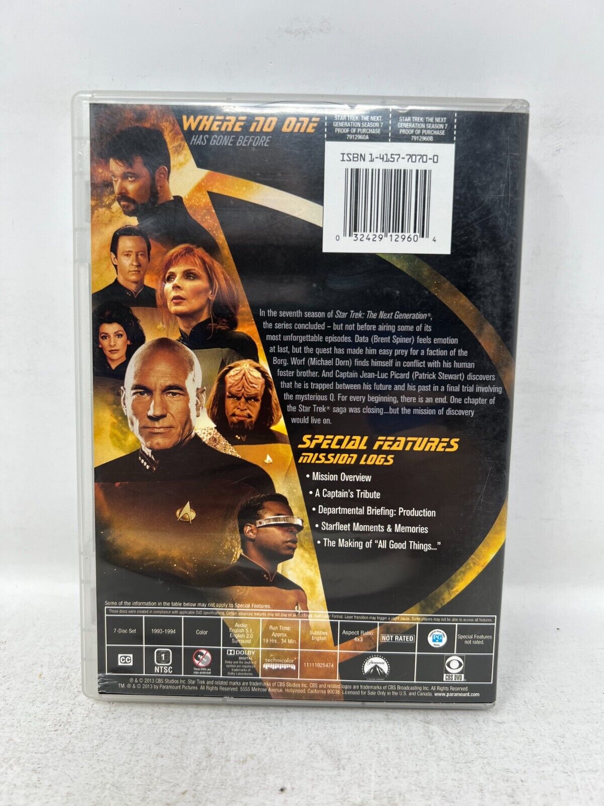 Star Trek The Next Generation Season 7 (DVD) TV Series Boxset