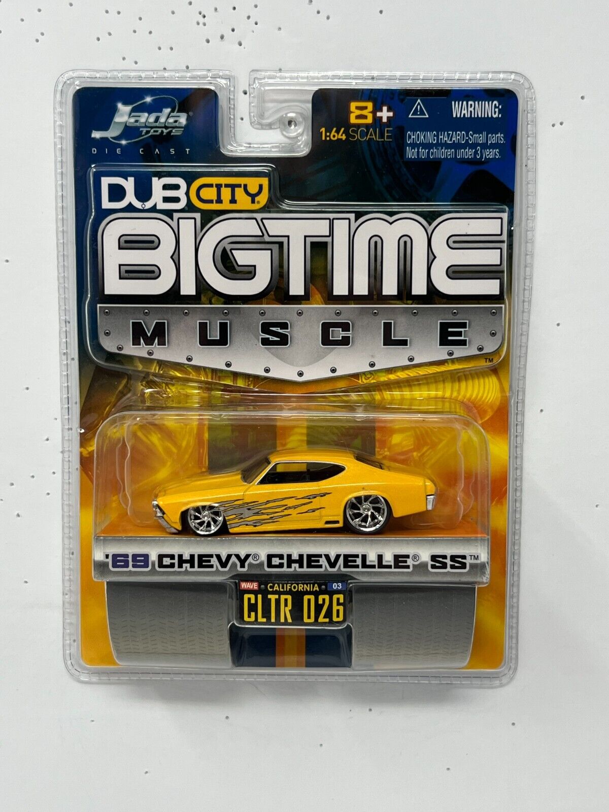 Jada Dub City Bigtime Muscle 1969 Chevy Chevelle SS 1:64 Diecast Yellow