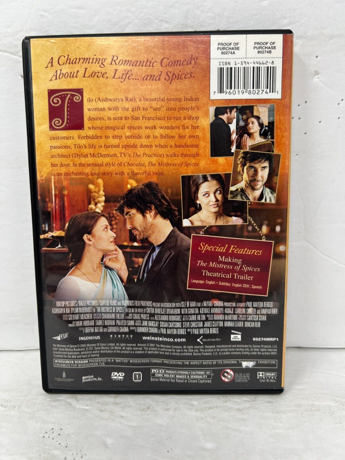 The Mistress of Spices (DVD) Romance