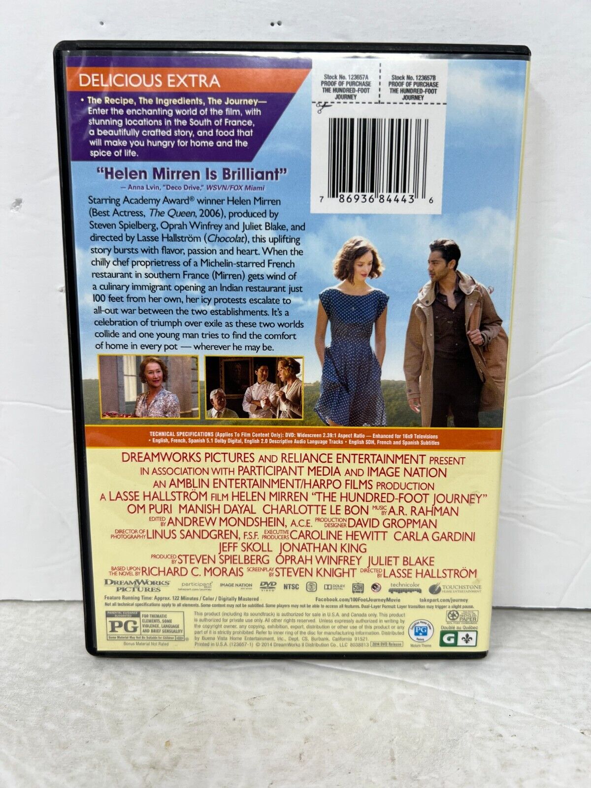 The Hundred-Foot Journey (DVD) Comedy Good Condition!!!