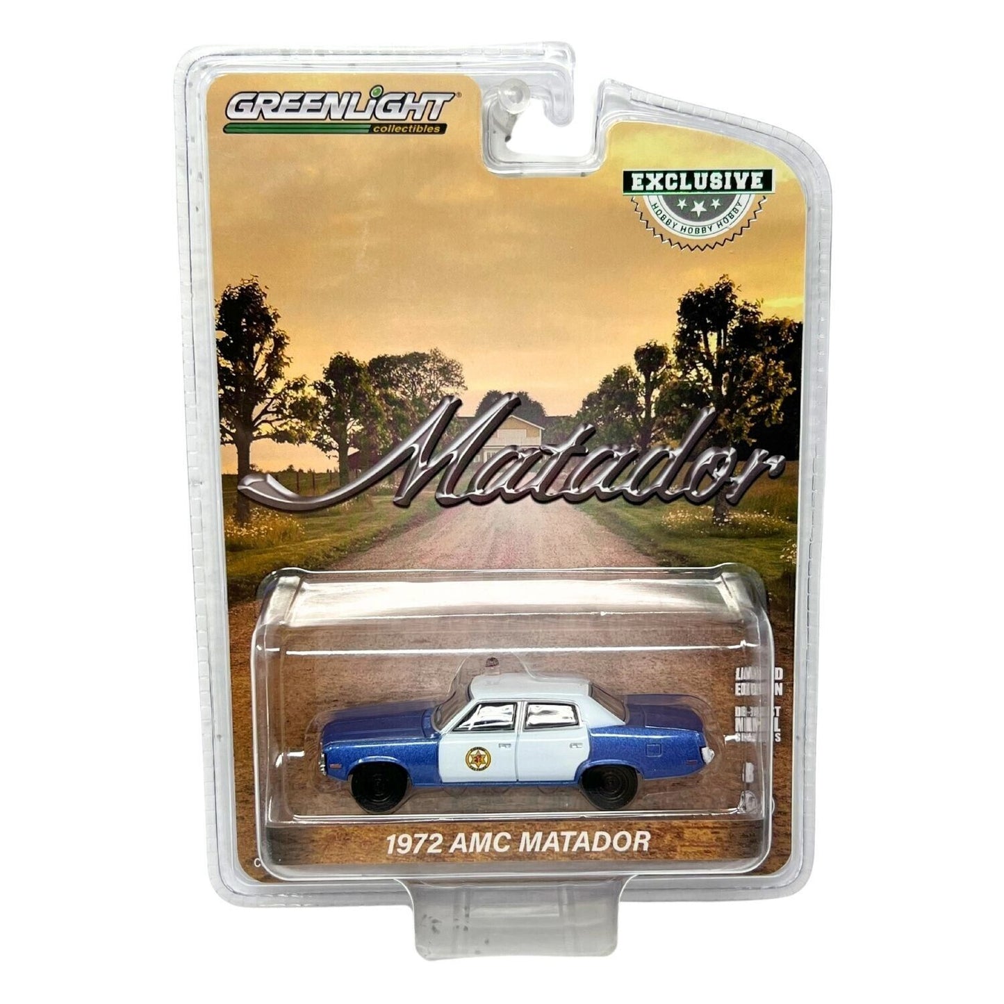 Greenlight Hobby Exclusive Matador 1972 AMC Matador 1:64 Diecast Multi-Color