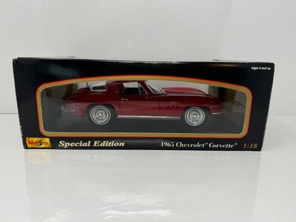 Maisto 1965 Chevrolet Corvette Special Edition 1:18 Diecast Red Color