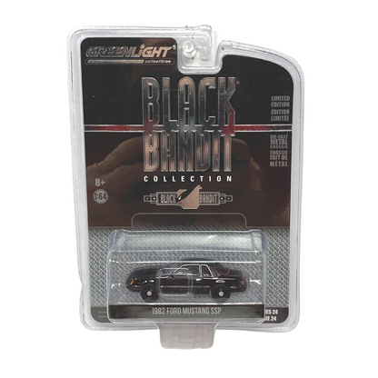 Greenlight 1982 Ford Mustang SSP Black Bandit Collection Series 24 1:64 Diecast