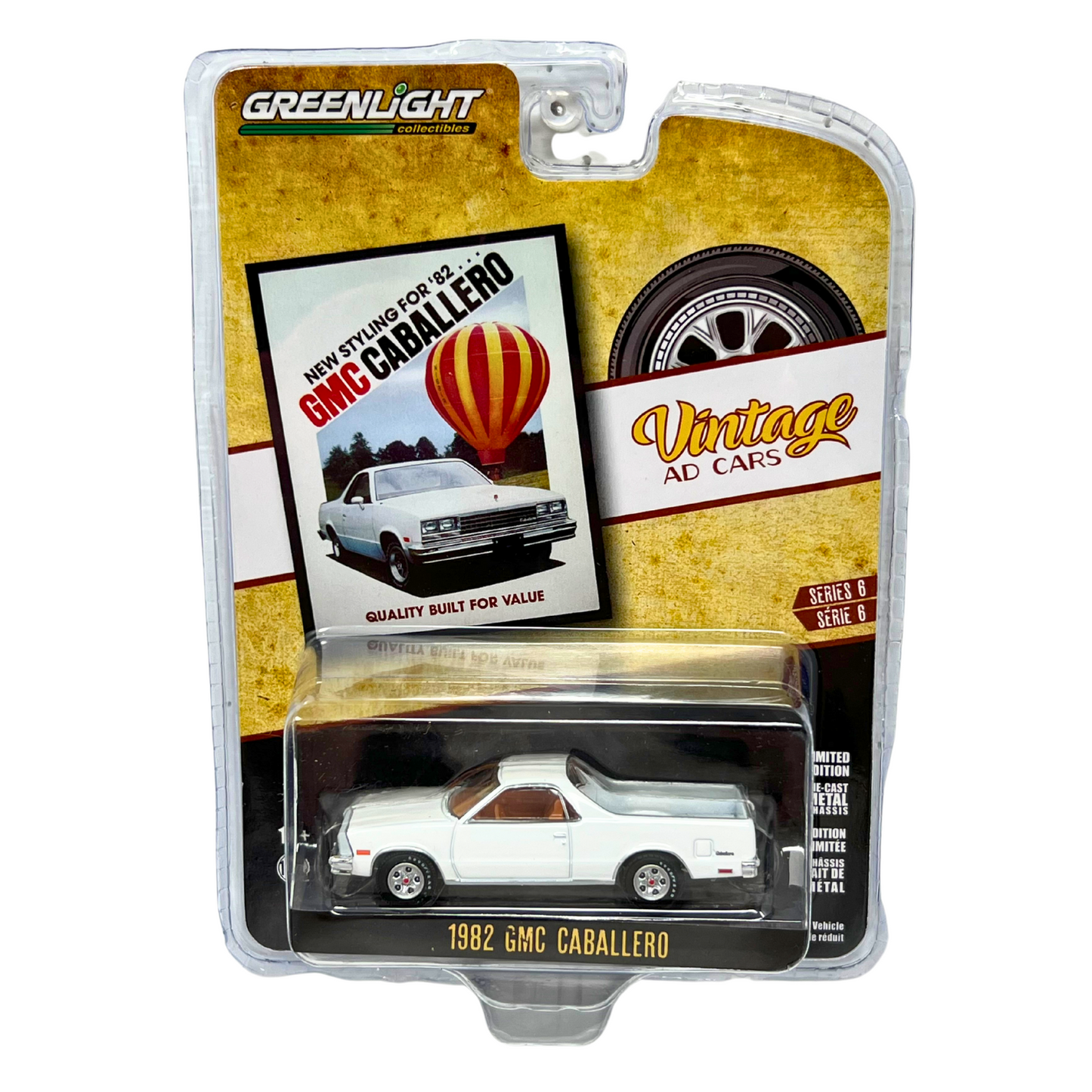 Greenlight Vintage Ad Cars 1982 GMC Caballero 1:64 Diecast