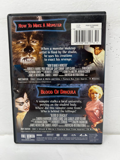 How To Make A Monster / Blood Of Dracula (DVD) Horror