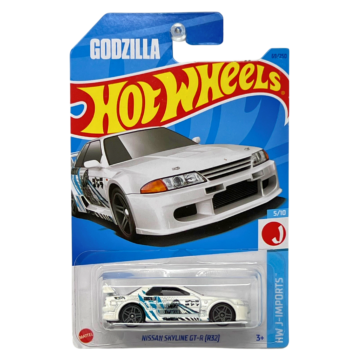 Hot Wheels HW J-Imports Godzilla Nissan Skyline GT-R (R32) JDM 1:64 Diecast V2