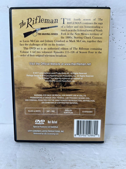 The Rifleman Season 4, Volume 1 (DVD) TV Series Boxset Good Condition!!!