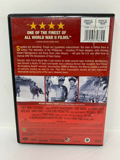 They Were Expendable (DVD) John Wayne War Good Condition